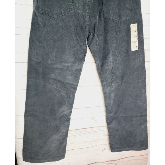 Dockers Durable Construction 5 Pocket Straight Fit 36x27.5” Gray Corduroy Pants - Picture 3 of 16